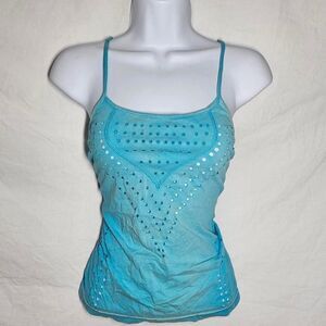 Vintage y2k diesel mermaid blue t back tank top